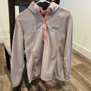 Pink Fleece Columbia quarter zip.